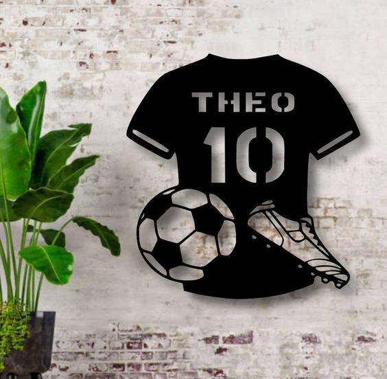 Cuadro de remera de futbol 50x40cm