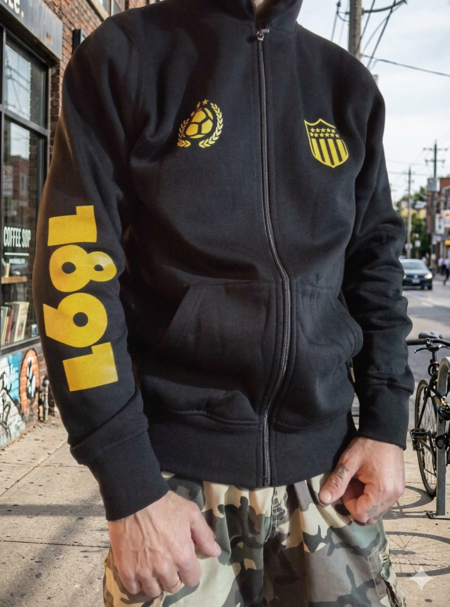 Campera de felpa diseño Club Atlético Peñarol