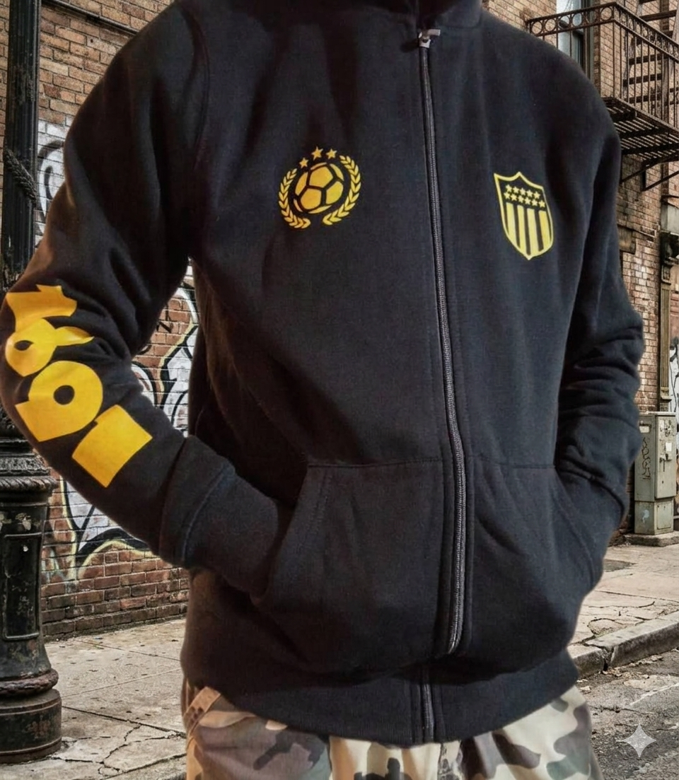 Campera de felpa diseño Club Atlético Peñarol