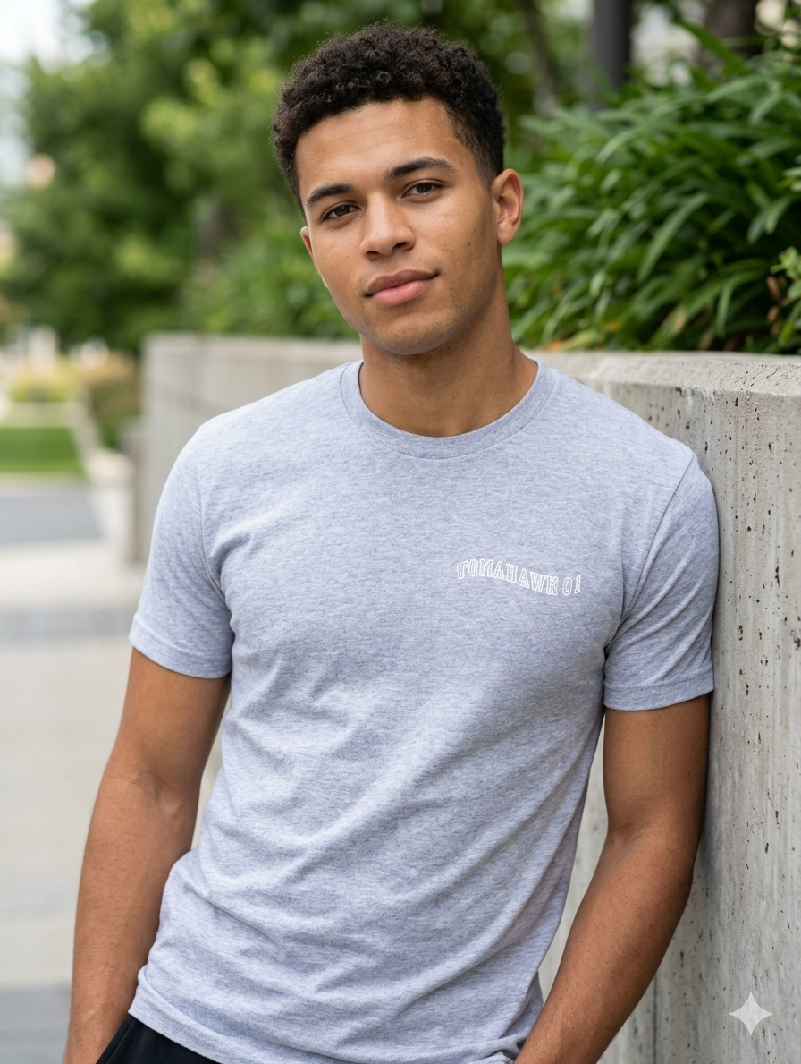 Camiseta "Handle " gris jaspe