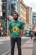 Camiseta "Care" Verde jade