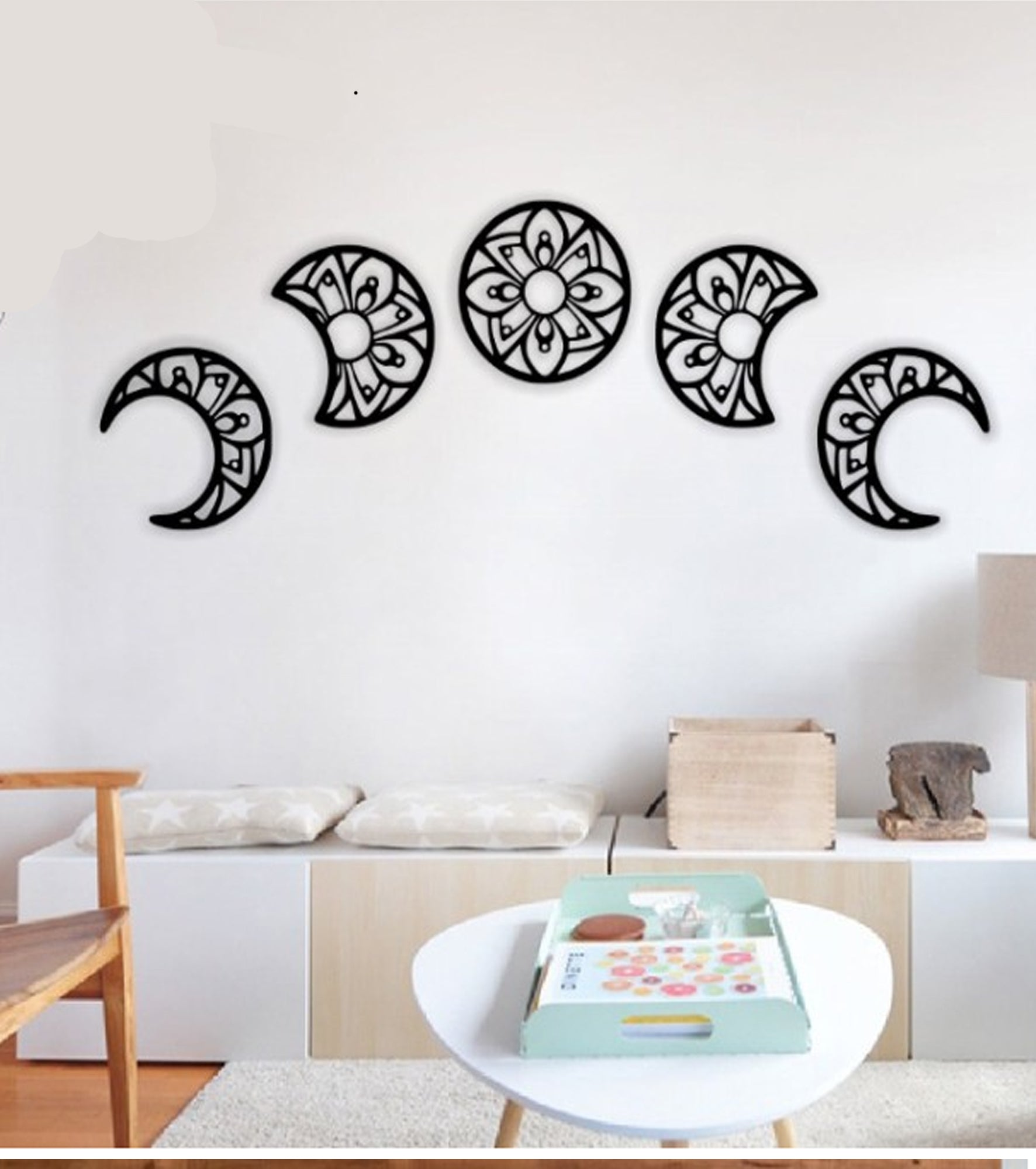 cuadro decorativo de 5 Lunas