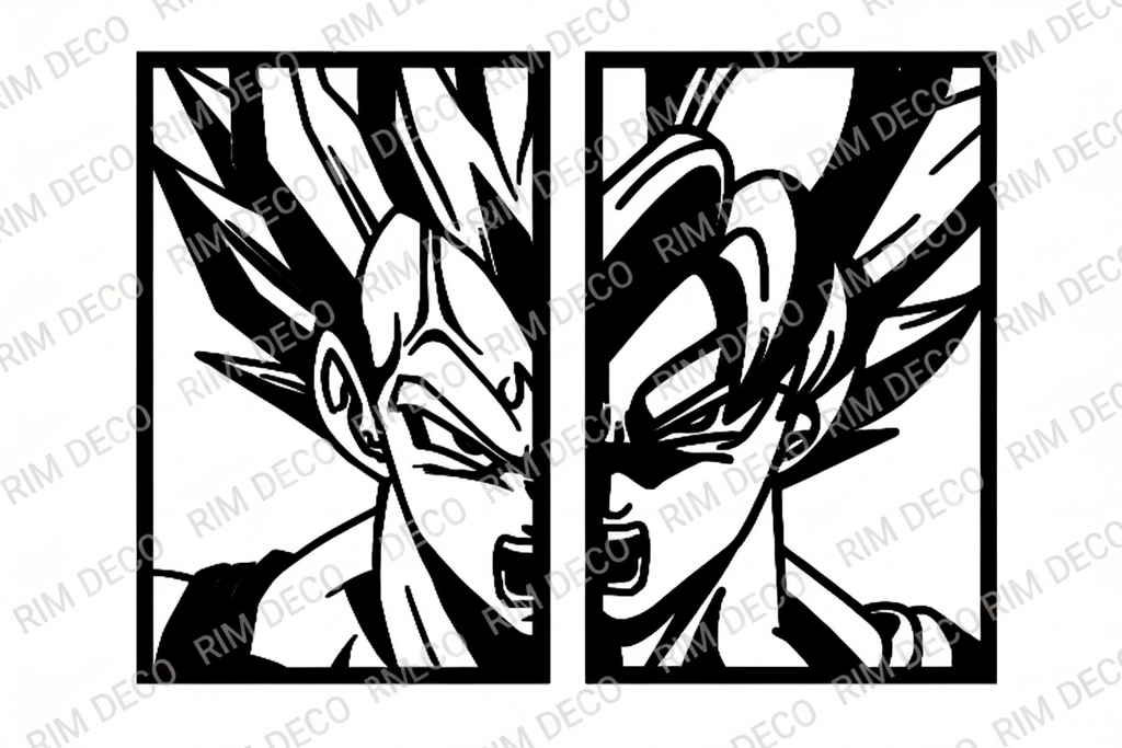 Cuadro de Goku y vegeta 40x60 cm