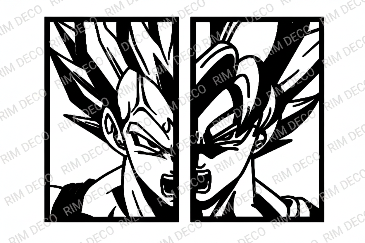 Cuadro de Goku y vegeta 40x60 cm