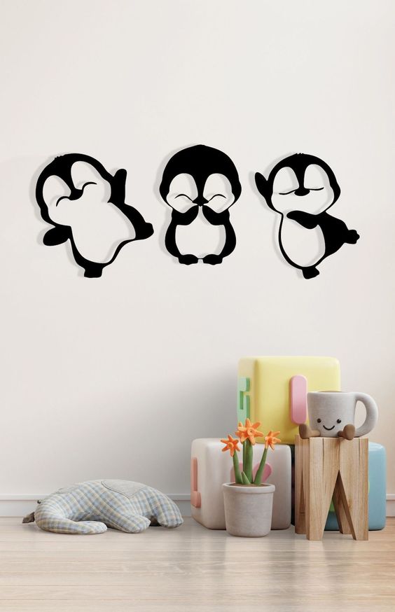 Cuadro de pingüinos x3