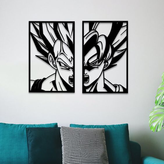 Cuadro de Goku y vegeta 40x60 cm