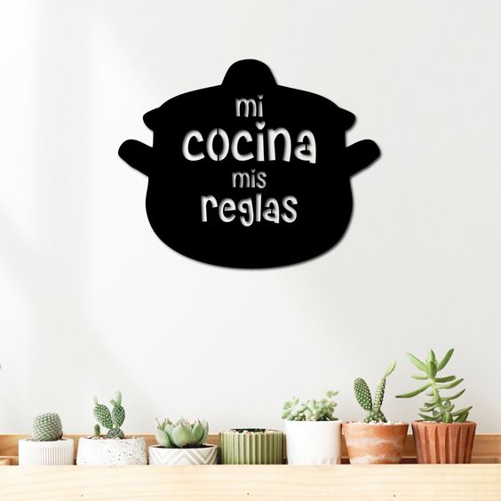 Cuadro de Olla con mensaje
