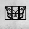 Cuadro tríptico de mariposa Frontal