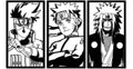 Cuadro decorativo Tríptico de la serie Naruto 60x105cm