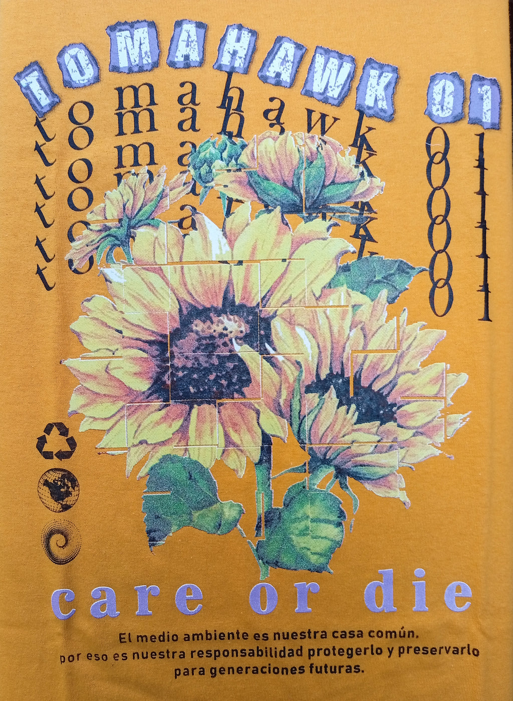 Caniseta "Care" color mango