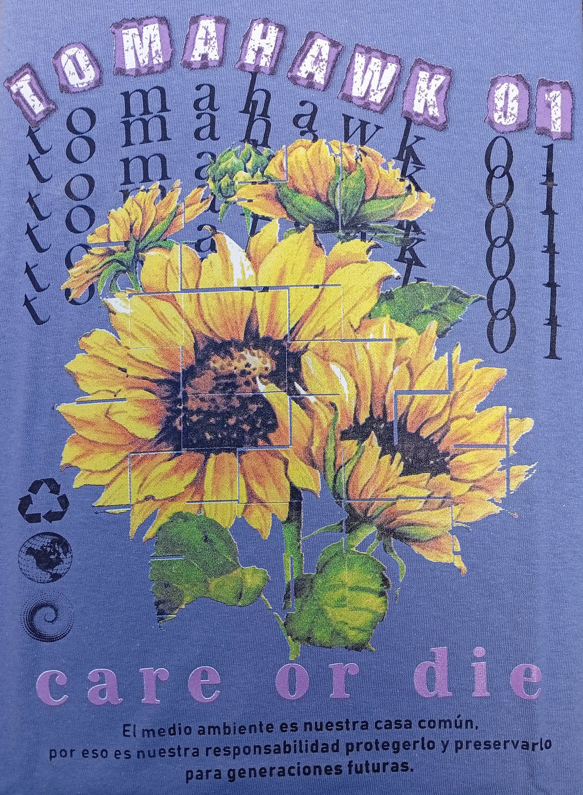 Camiseta "Care" color morado