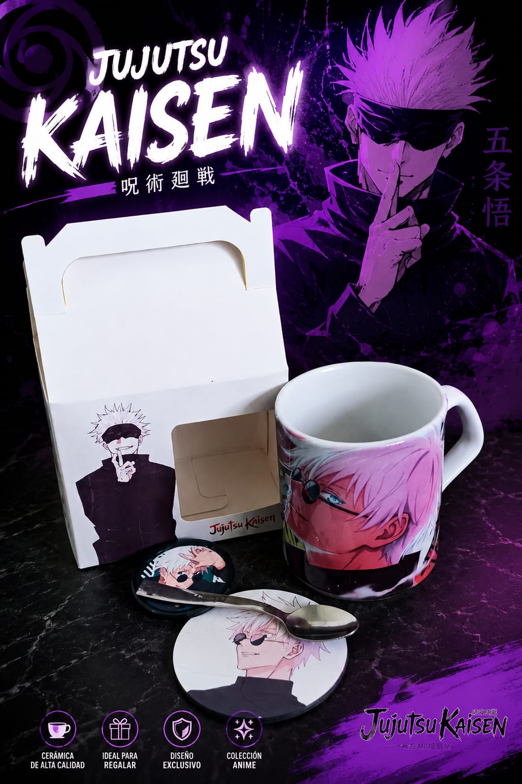 Taza Cerámica edición coleccionable  Satoru Gojo