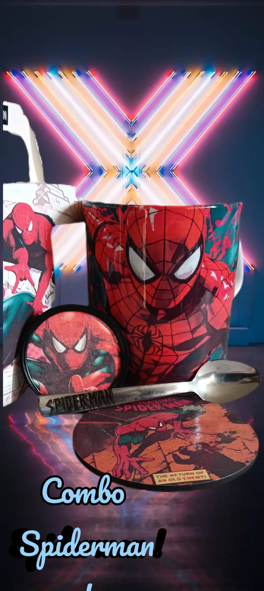 Taza Spiderman  pack completo