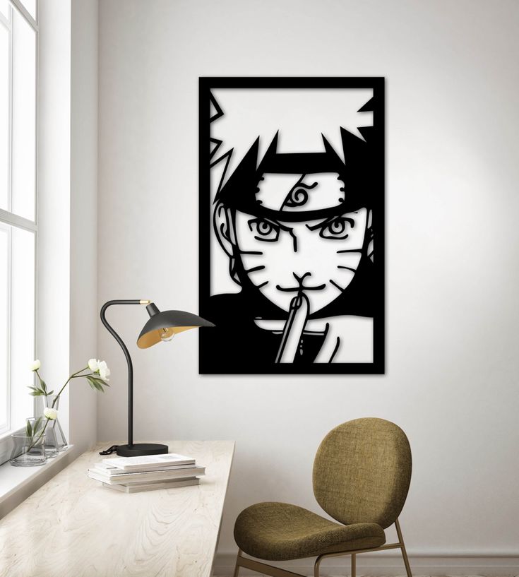 Cuadro decorativo de naruto 60x35