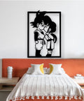 Cuadro de Goku y Milk 40x30