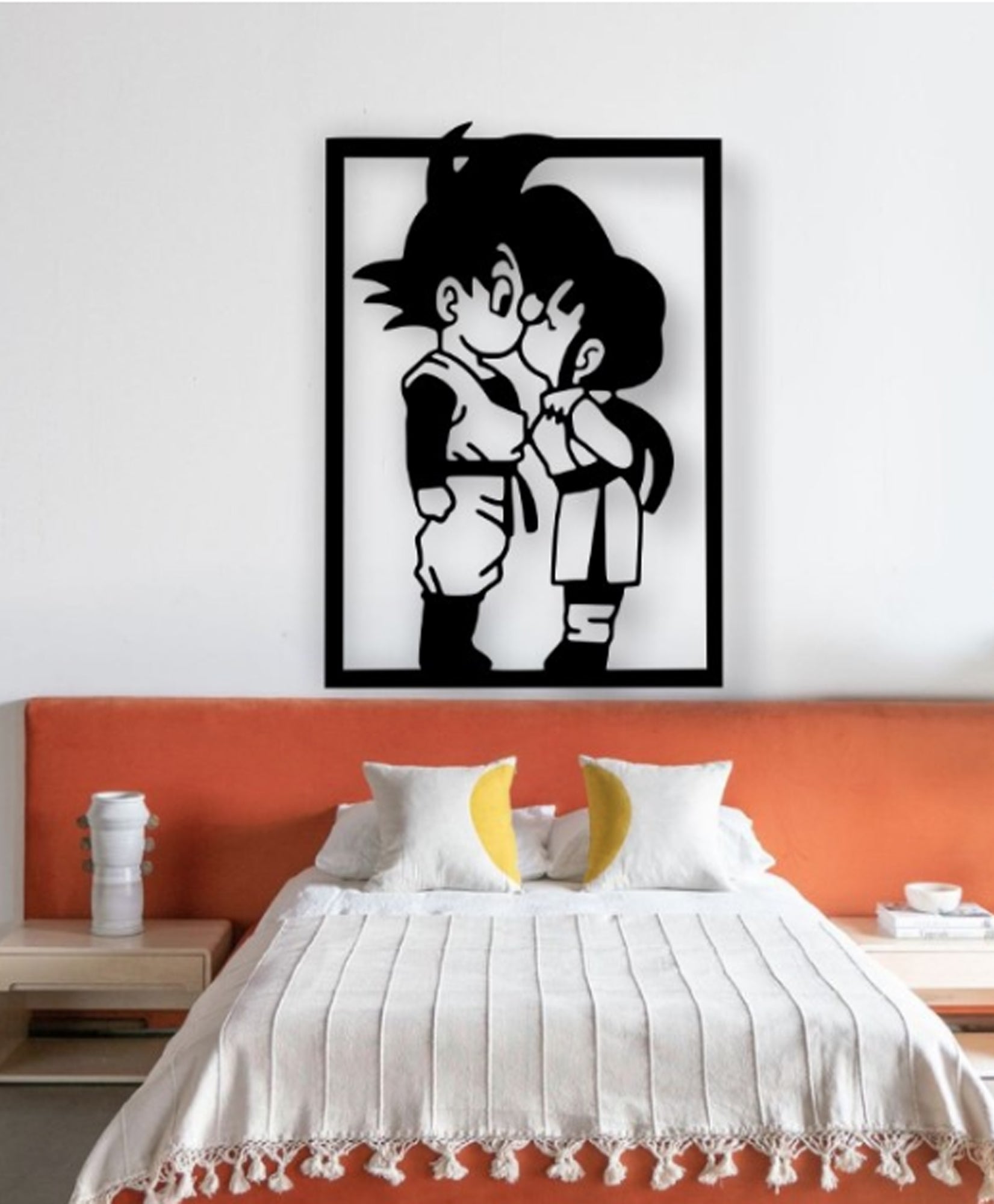 Cuadro de Goku y Milk 40x30