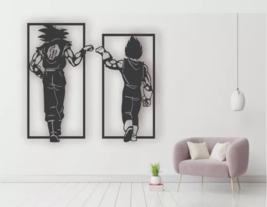 Cuadro de Goku y vegeta 60x70cm
